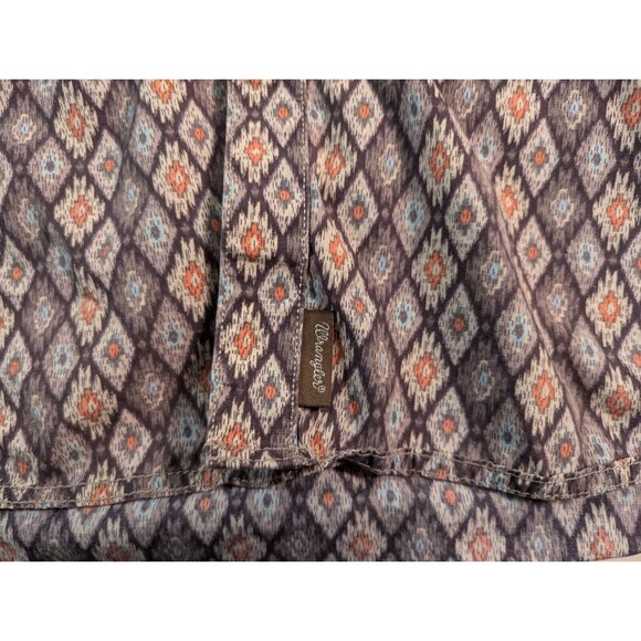 Wrangler Retro Men's Premium Indigo Snap Denim Long Sleeve Western Shirt Sz XXL - Picture 3 of 11